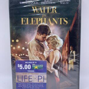 Water For Elephants DVD Reese Witherspoon Robert Pattinson Christoph Waltz New